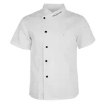 Short-sleeved Chef Overalls for Kitchen Staff. Comfortable and durable work clothing for canteens, back kitchens and pro — photo 2
