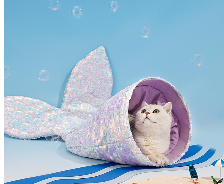 Title 4, Mermaid Cat Nest Winter Warm Three-dimensional,...