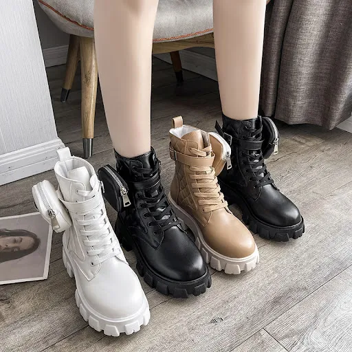 Title 5, Botas Martin Femininas Estilo Britânico para Mu...