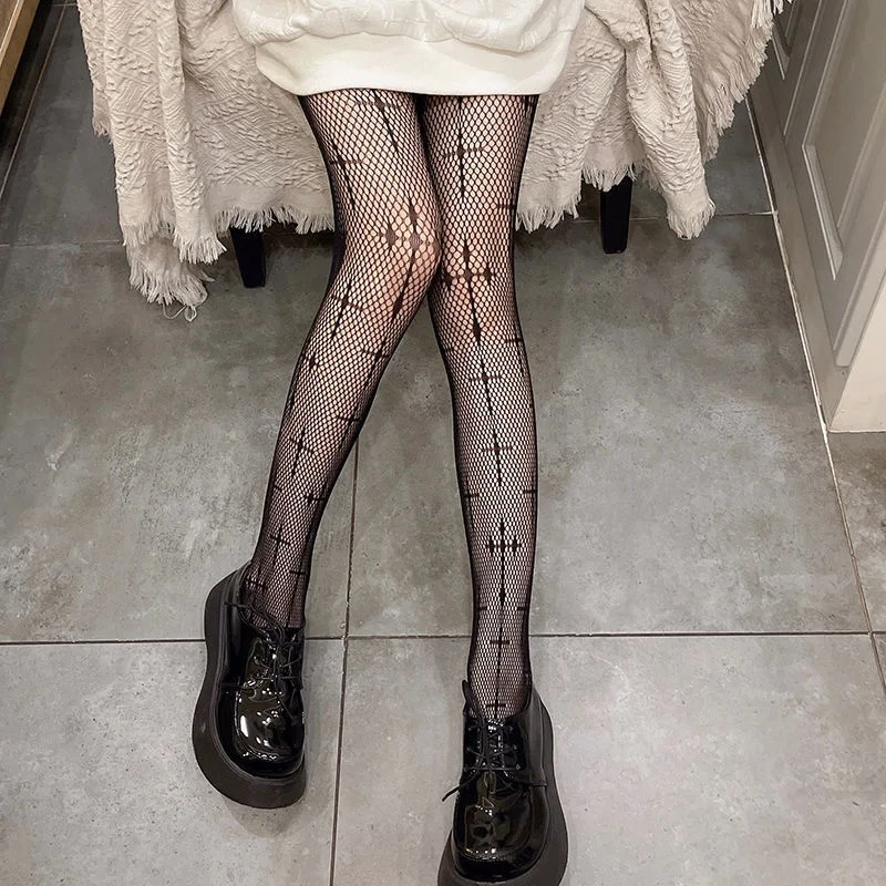 Hollowed Out Thin Loli-hued Pantyhose enhance your legs with a delicate and sensual touch, perfect for a unique, comfort — photo 2