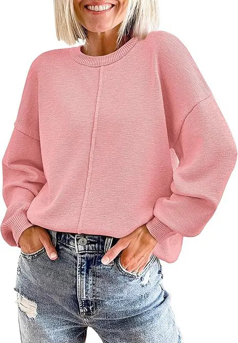 Simple Women's Top Round Neck Solid Color perfect for everyday wear, comfortable and versatile, easily paired with jeans — photo 2