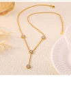 Colar Circular com Corrente de Diamantes, Tassel Longo e Simples, Design Sofisticado, Ideal para Presentear — foto 10
