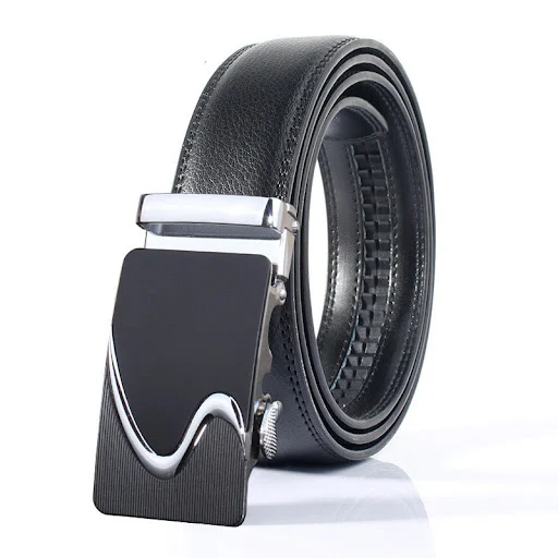 Title 27, Mens Automatic Buckle Casual Leather Belt. Eff...