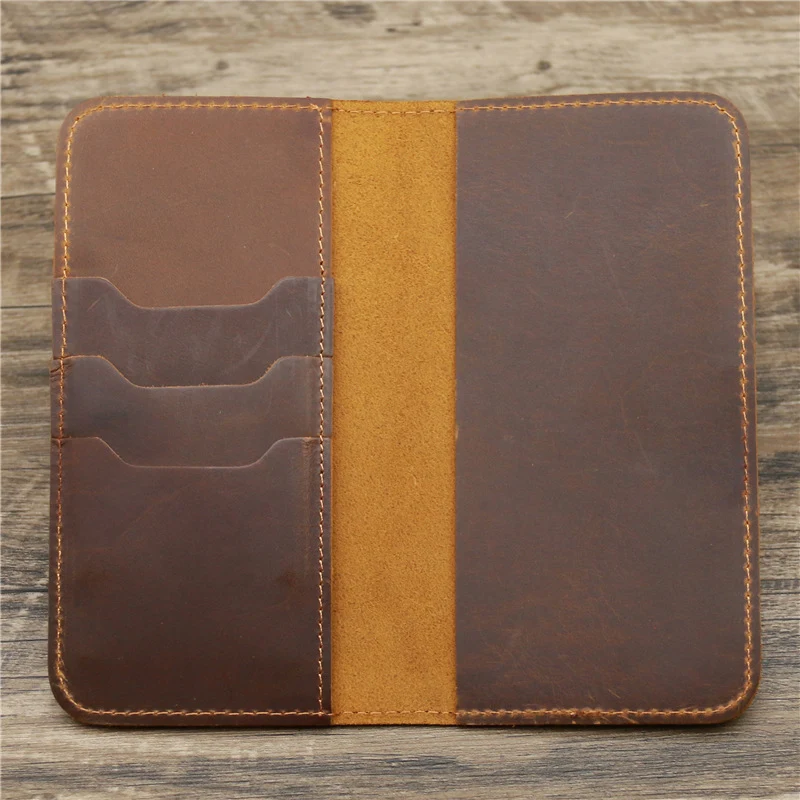 Carteira Longa de Couro Crazy Horse Masculina 1082, Porta Cartões, Porta Cheques e Passagens Aéreas, design elegante e funcional. — foto 16
