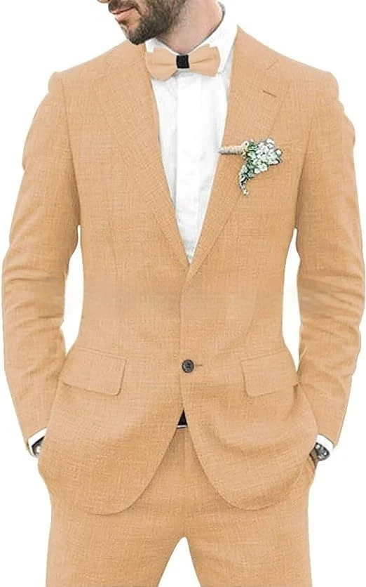 Men's Suit for Wedding Party Slim Fit Casual Coat and Trousers Elegant Style Perfect for Celebrations Modern Fit Design — photo 7