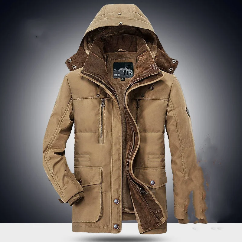 Title 5, Mid-length cotton-padded jacket providing warmt...