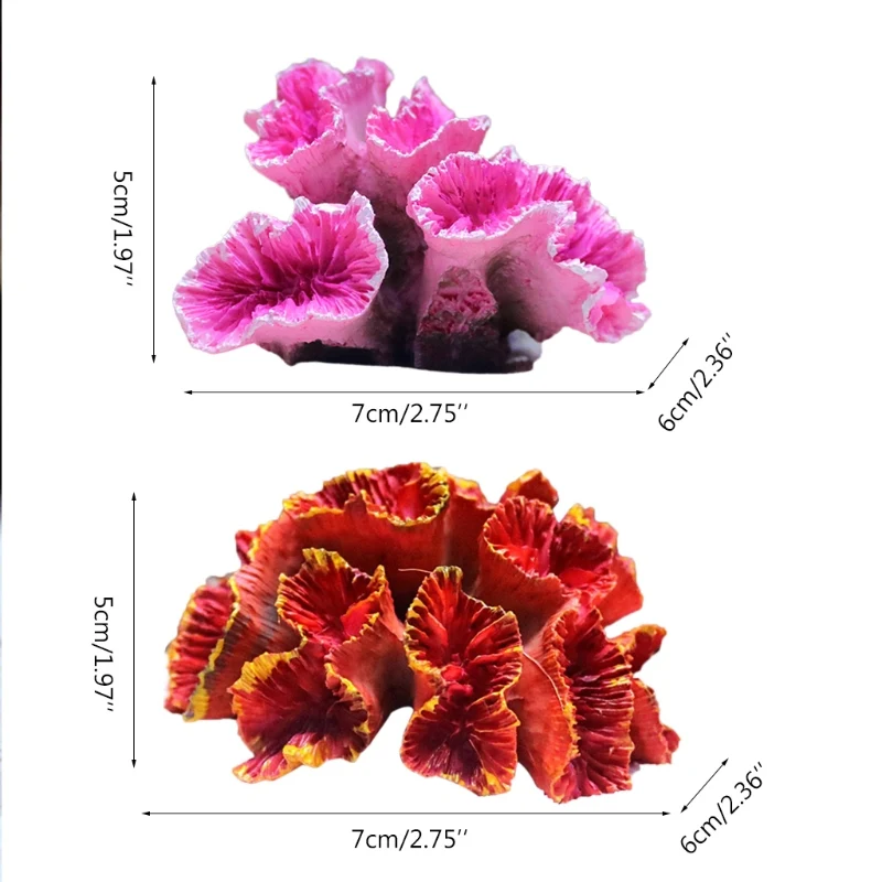 Title 6, Aquarium Coral Ornaments DIY Fish for Tank Deco...
