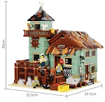 K8001 Fisherman Hut Street View Assembled Building Block Girl Model, build a charming scene and enjoy hours of fun! — photo 2