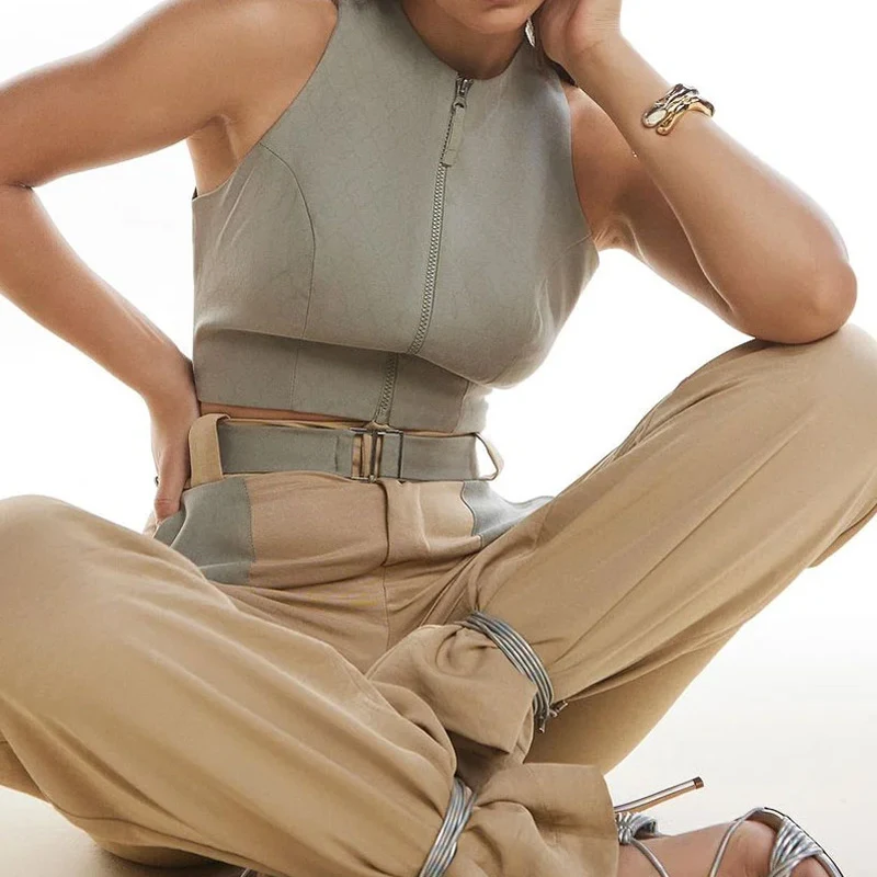 Title 3, Summer Fashion Casual Vest Belt Blouse And Pants