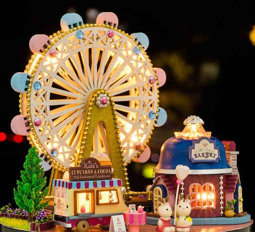 Title 3, Transparent Ferris Wheel Building Block Toy Bui...