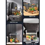 PET Explosion-proof Fish Tank Tabletop Mobile Small Ecological Water Tank Aquarium Box Plastics Ultra-white Organic Glas — photo 4