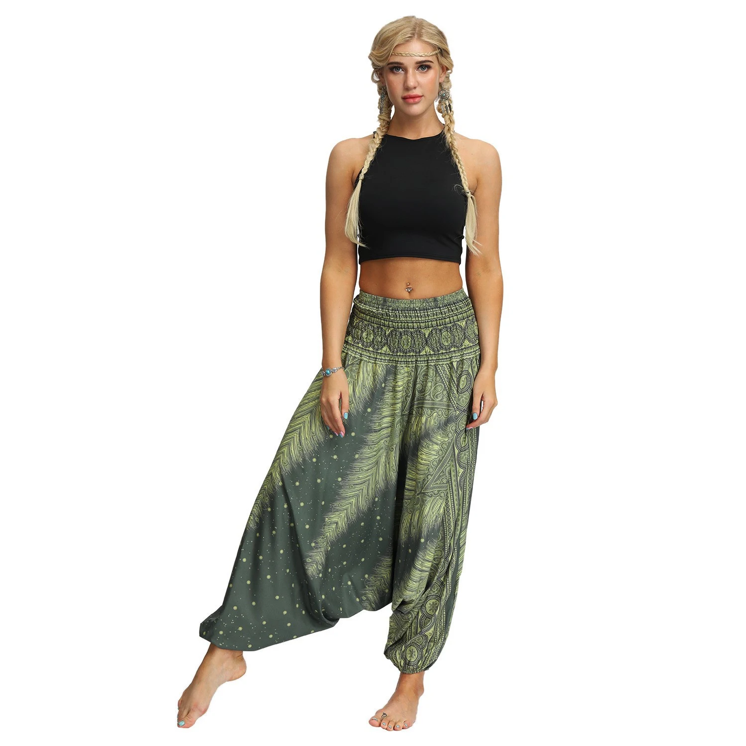 Boho Print Women's Sports Fitness Yoga Bloomers. Experience ultimate comfort and style. Perfect for yoga, workouts, and — photo 6