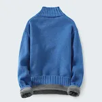 Herren Pullover mit hohem Kragen und Fleece-Futter. Bietet Wärme und Komfort an kalten Tagen. Perfekt für den Winter, kuschelig weich und wärmend. — foto 5