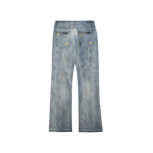 Title 3, Mens loose washed-out painting splash-ink ripp...