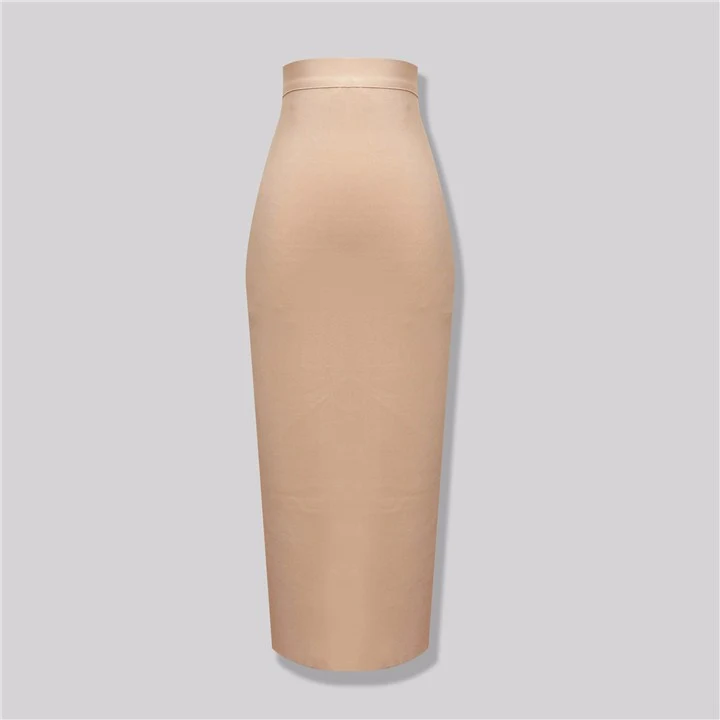 Elegante Mid-Length Bandage Rok met Hoge Taille en Elastische Heup. Modieuze One-Step Rok voor een stijlvolle en flatterende look. — foto 66