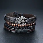 Bracciale in pelle di vacchetta Peace Tree in stile retrò, un accessorio unico per esprimere il tuo stile e il tuo amore per la pace. — foto 5