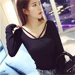 Camiseta plus size feminina manga longa estilo halter Conforto e elegância em uma só peça Ideal para diversas ocasiões, modelagem que valoriza a silhueta. — foto 3