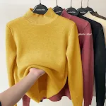 Nuovo maglione in pile a collo alto mezzo addensato da donna — foto 6
