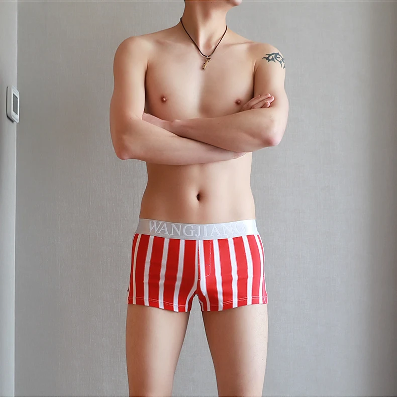 Cuecas boxer de algodão masculinas com design convexo em U, shorts confortáveis para casa, respiráveis e com ótimo ajuste. — foto 20