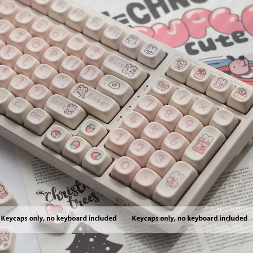 Title 5, Snack Bunny MOA Height PBT Key Caps for mechani...