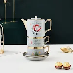 Pot Cup And Saucer Gray