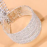Pulseira feminina com várias camadas de pingentes de tassel e strass para festas noturnas, um acessório deslumbrante e elegante para eventos. — foto 3