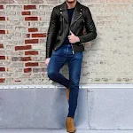Men's lapel PU leather short motorcycle coat. Provides protection and a bold style. Comfortable, modern design perfect f — photo 1