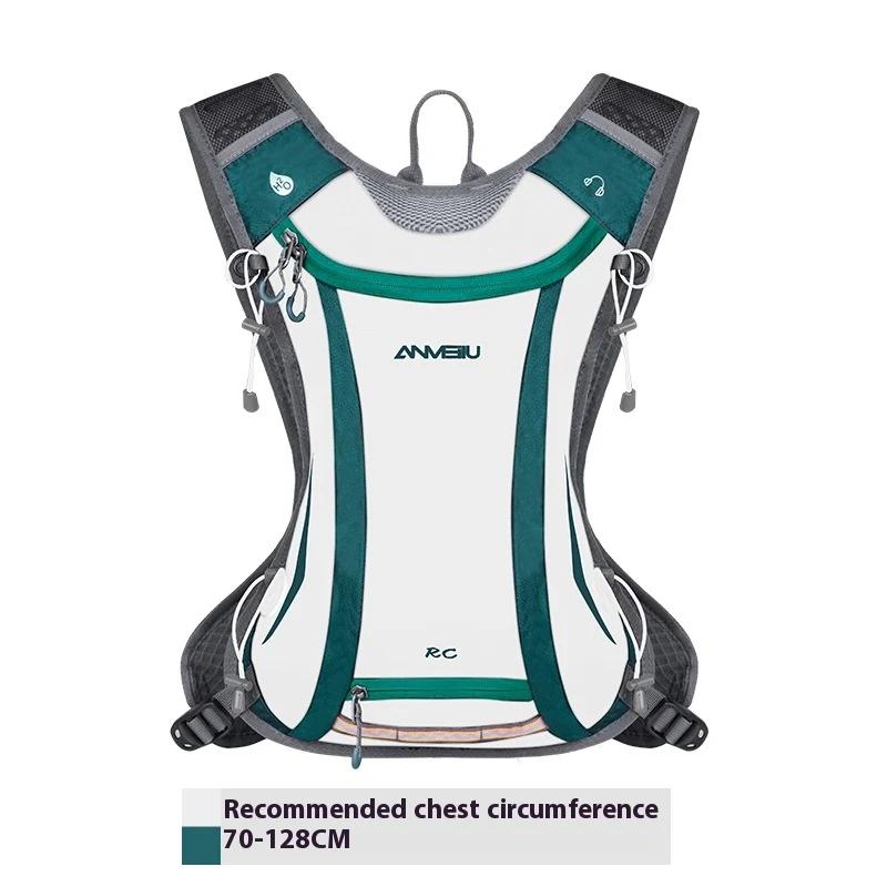 Mochila de ciclismo para exterior com bolsa de água e equipamentos esportivos para corrida. Hidratação e praticidade garantidas. — foto 2