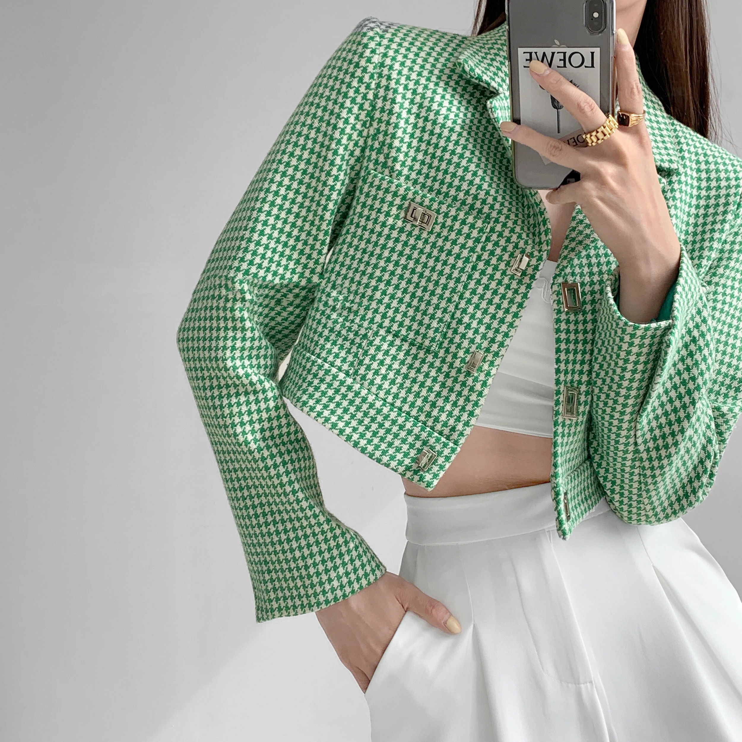 Title 5, Retro Thousand Bird Plaid-Klassiker-Revers