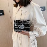 Women's Stylish Check Chain Bag, perfect for everyday use and special occasions. Offers secure storage and a versatile d — photo 3