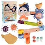 Children's Bath Track Turntable Suit Fun Interactive Rotating Water Playtime Game Educational Toy for Bath Time Use and — photo 10