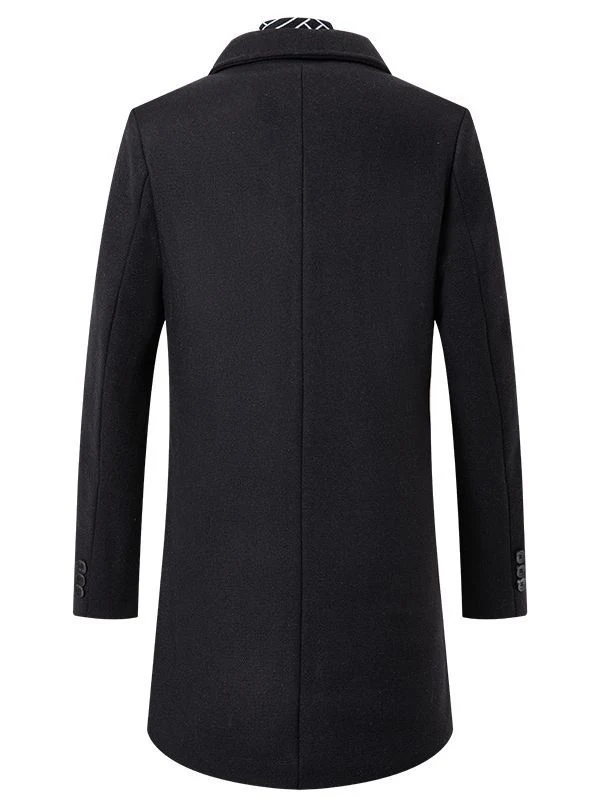 Title 8, Autumn and winter woolen coat with scarf, mid-l...