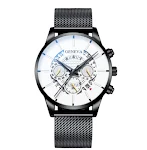 Relógio Quartz Masculino com Pulseira de Aço Alloy Não Mecânica e Calendário. Confiabilidade, estilo e praticidade para o homem moderno. — foto 16