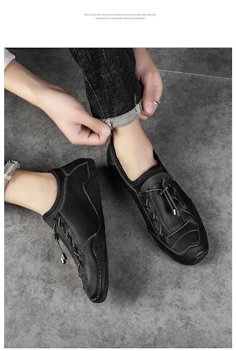 Title 12, Mens Hand-stitched Casual Shoes Low-top Flats ...