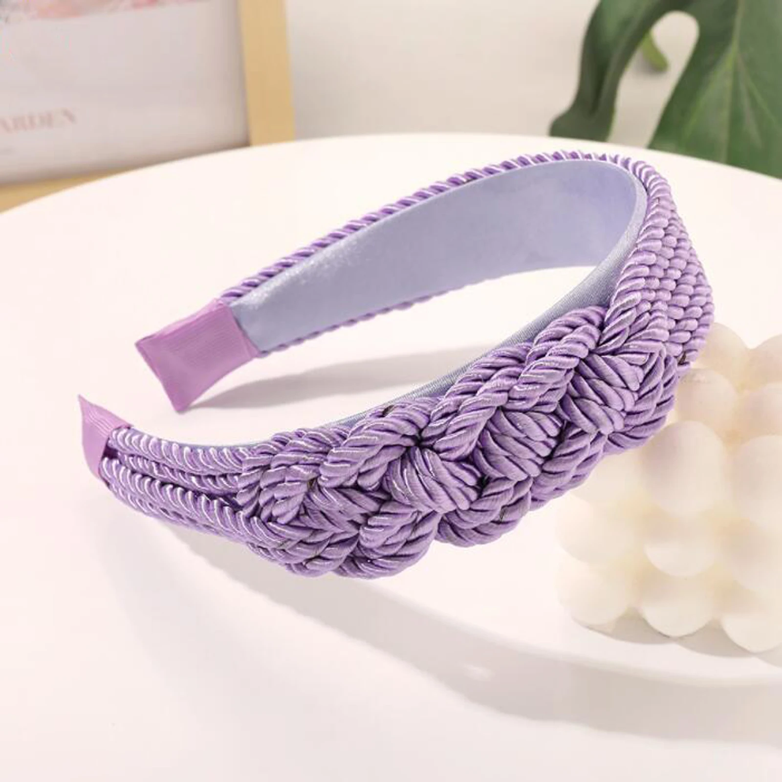 Title 3, Hand-woven Retro Headband With Wide Sides To Wa...