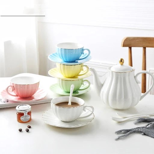 Title 3, Exquisite European Afternoon Camellia Tea Cup a...