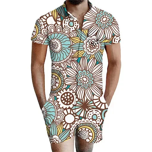 Title 16, Macacão masculino estampado para um conforto e ...