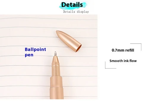 Title 4, Creative Retro Bullet-shaped Ballpoint Pen Smoo...