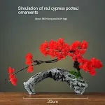 Simulation Red Cypress Pot