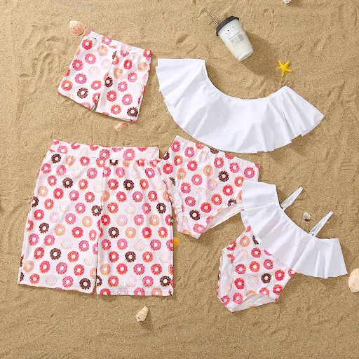 Title 7, Moda Estiva Anne ve Çocuk Bikini Aile Eşleşen M...