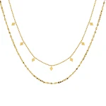 Colar de estrela de diamante de camada dupla para mulheres, um acessório elegante e sofisticado que adiciona brilho e glamour ao seu visual. — foto 4