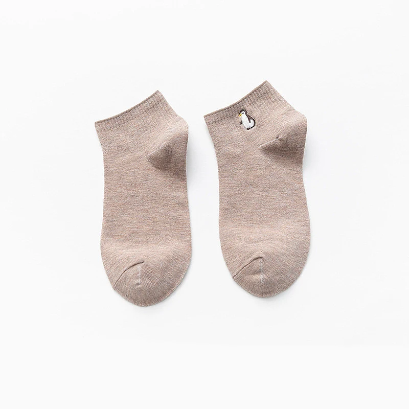 Title 4, Socks Shallow Mouth Cartoon Embroidery Cute Jap...