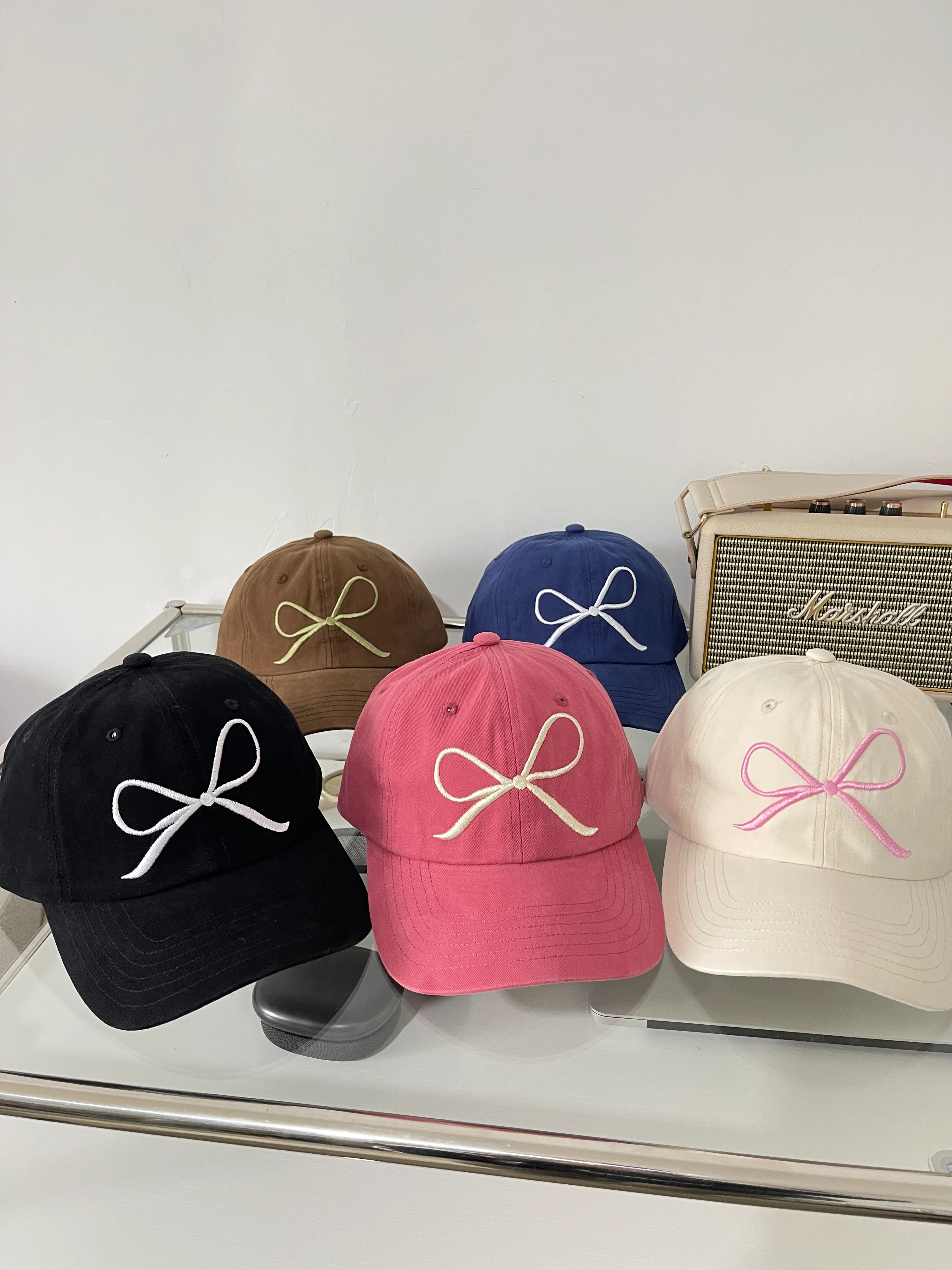 Title 3, Ins Bow Baseball Cap Sweet Cute Sun Protective....