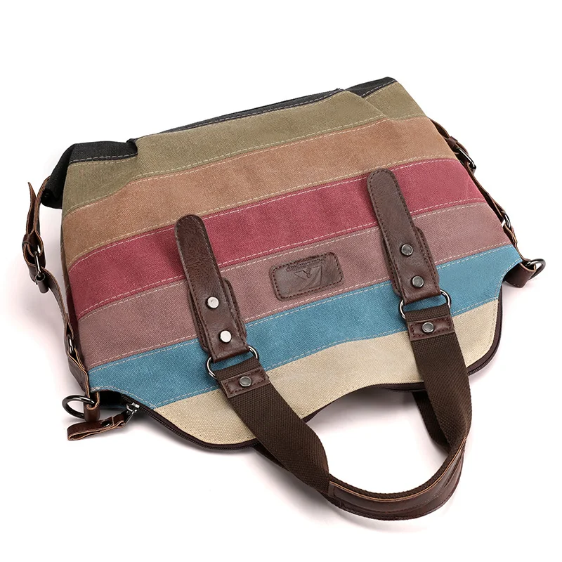 Title 3, Bolsa feminina de ombro e mão com costura retro...