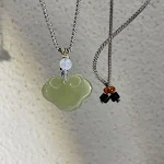 Colar de borboleta com contas vintage feminino, corrente de suéter de verão, corrente de clavícula, leve e elegante. — foto 46
