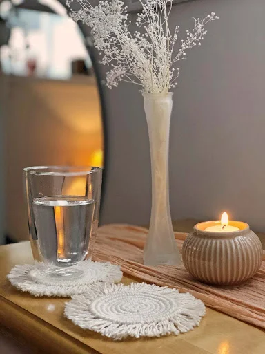 Title 9, Nordic Style Hand-woven Round Coaster, Non-slip...