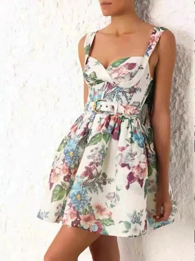 Title 8, Female French Tea Break Floral Strap Dress