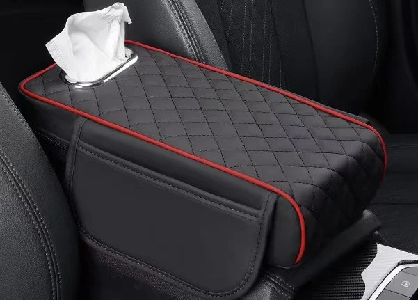 Universal Car Armrest Box Cushion Vehicle-mounted. Heightened, with Tissue Holder and Storage Bag. Enhances Comfort & Co — photo 11