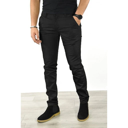 Title 3, New Mens Daily Solid Color Casual Trousers Com...