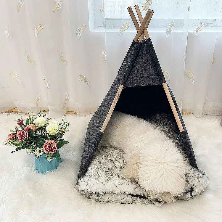Abnehmbares, faltbares Haustierzelt-Nest für Komfort und Reise. Einfacher Aufbau und Abbau. Tragbar und sicher für Hunde und Katzen. Perfekter Rückzugsort. — foto 1